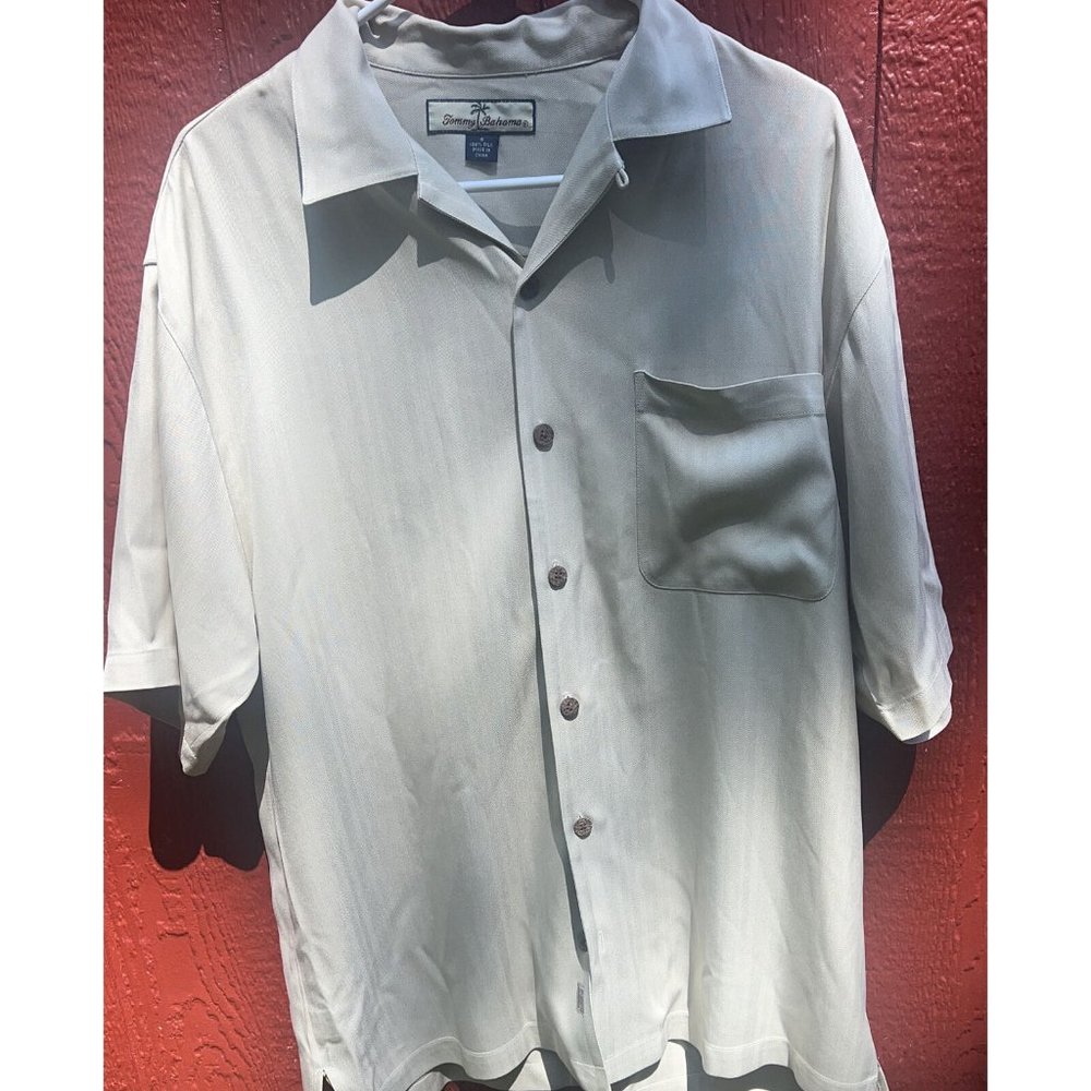 Tommy Bahama‎ Shirt Mens Small Button Down 100% Silk Casual H